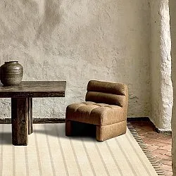 Tapis en coton - Helle (blanc cassé/gris)
