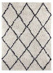 Tapis à poils longs - Alcott Natural Cotton Shaggy (noir/blanc)