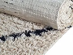 Tapis à poils longs - Alcott Natural Cotton Shaggy (noir/blanc)