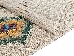 Tapis à poils longs - Siddel Natural Cotton Shaggy (beige/multicolore)