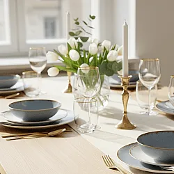 Chemins de table - Niva (beige)