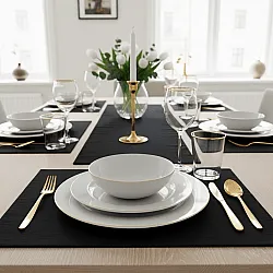 Chemins de table - Niva (noir)