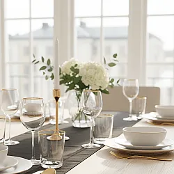 Chemins de table - Niva (noir)