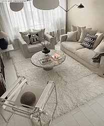 Tapis à poils longs - Cannes (blanc)