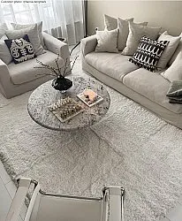 Tapis à poils longs - Cannes (blanc)