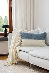 Housse de coussin en mélange de laine - Carrie (bleu)