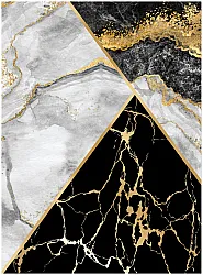 Tapis Wilton - Cassa (gris/noir/doré)