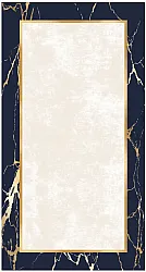 Tapis Wilton - Cerasia (bleu foncé/blanc/doré)