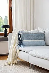 Housse de coussin en mélange de laine - Charlotte (bleu)