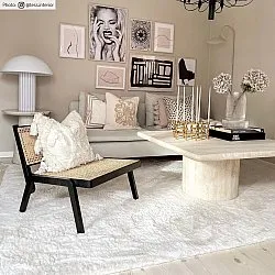 Tapis à poils longs - Cloud Super Soft (blanc cassé)