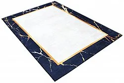 Tapis Wilton - Cerasia (bleu foncé/blanc/doré)