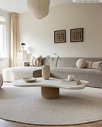 Tapis rond - Coastal (crème)