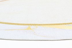 Tapis rond - Cerasia (beige/blanc/or)
