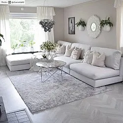 Tapis à poils longs - Cosy (argent)