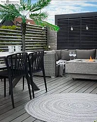 Tapis rond - Brussels Weave (gris)