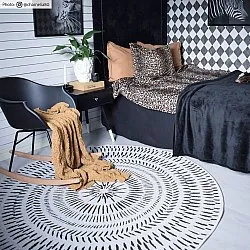 Tapis rond - Brussels Night (gris)