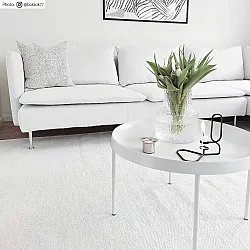 Tapis rond - Hamilton (blanc)