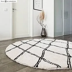 Tapis ronds - Morocco (noir/blanc)