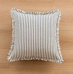 Housse de coussin - Fringed (noir)