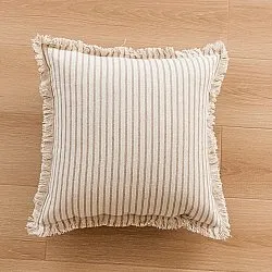 Housse de coussin - Fringed (marron)