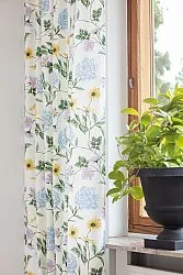 Rideaux - Rideau en coton Dahlia (bleu)