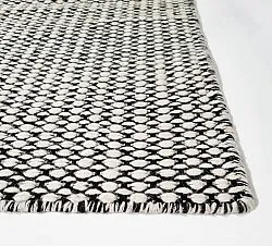 Tapis en laine - Delly (noir/blanc)