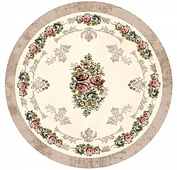 Tapis rond - Delpha (beige/multicolore)