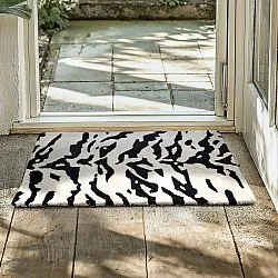 Paillasson - Zebra Tufted Wool Premium (blanc/noir)