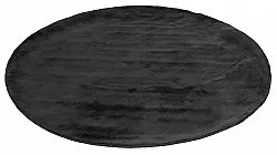 Tapis rond - PET recyclé avec aspect viscose (noir)