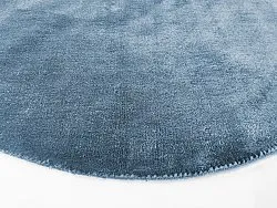 Tapis rond - PET recyclé avec aspect viscose (bleu)