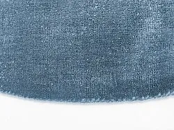 Tapis rond - PET recyclé avec aspect viscose (bleu)
