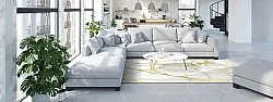 Tapis Wilton - Cesina (pierre/blanc/doré)