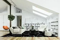 Tapis Wilton - Vieste (noir/blanc)
