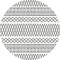 Tapis rond - Safi (noir/blanc)
