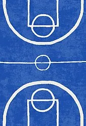 Tapis enfant - Basket (bleu)
