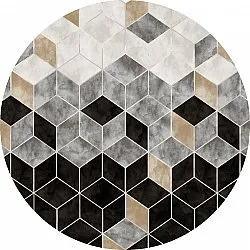 Tapis rond - Brigooda (gris)