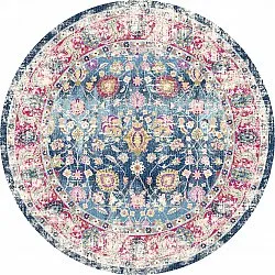 Tapis rond - Bouhjar (bleu/rose/multicolore)