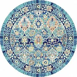Tapis rond - Fernana (bleu/multicolore)