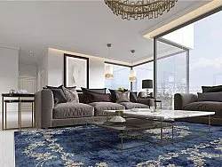 Tapis Wilton - Taknis (bleu)