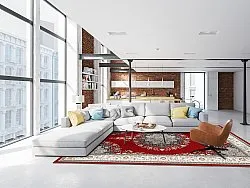 Tapis Wilton - Lice (rouge/multicolore)