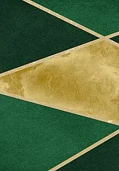 Tapis Wilton - Dolly (vert/doré)