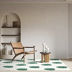 Tapis Wilton - Leni (blanc/vert)