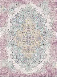Tapis Wilton - Badem (rose/multicolore)