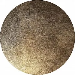 Tapis rond - Oristano (marron/doré)