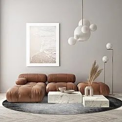 Tapis rond - Megara (gris)