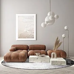 Tapis rond - Rosia (gris)