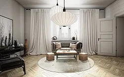 Tapis rond - Aurelia (beige)