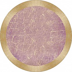 Tapis rond - Roges (rose/or)