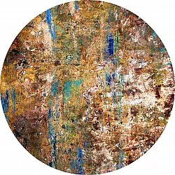 Tapis rond - Trepito (marron/bleu/multicolore)
