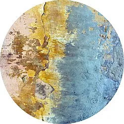 Tapis rond - Manlieu (bleu/multicolore/doré)